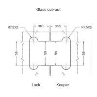 Lock Keeper Glass, Chrome, suit 19-04113.99